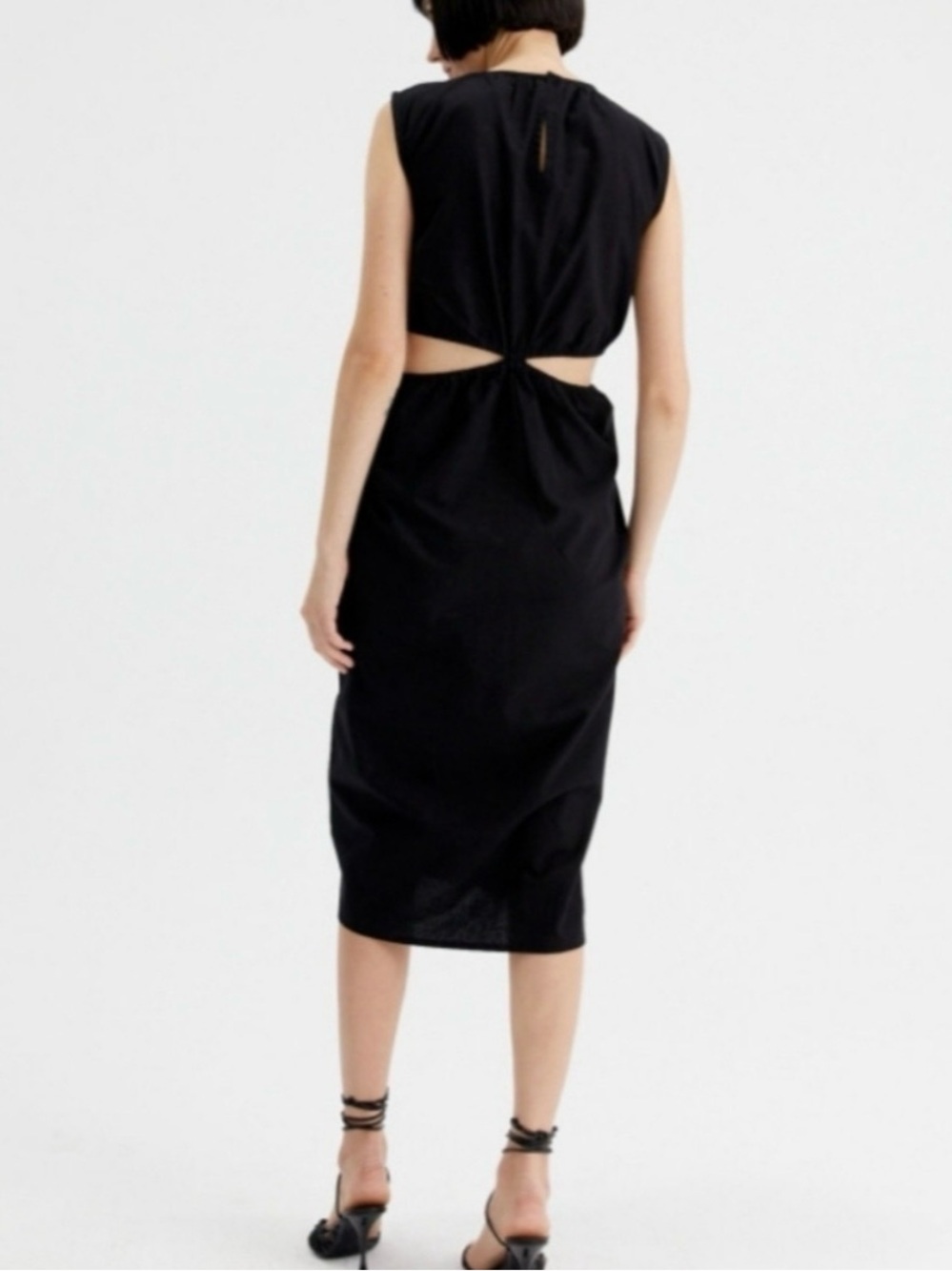 Compañia Fantastica— NWT: Black Cutout Midi Dress Size: XS - Picture 3 of 7